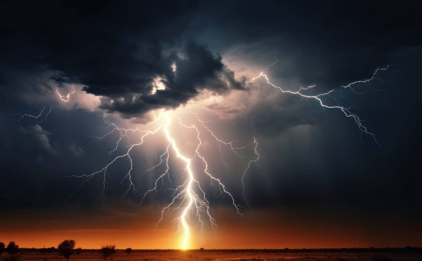 vibrant lighting storm